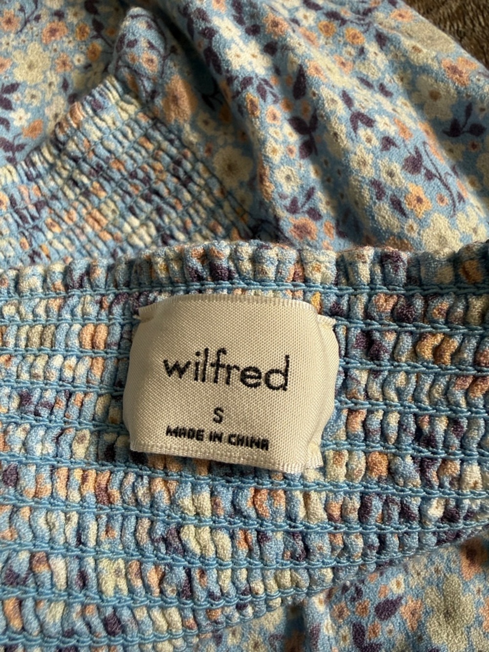 Wilfred | Basel Bustier Blue Floral Crop Top - Picture 8 of 9